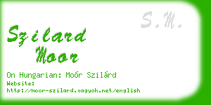 szilard moor business card